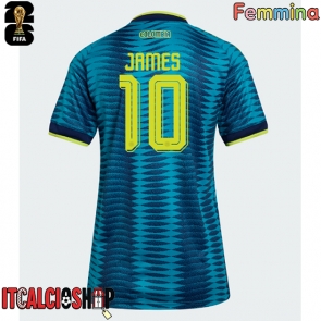 Colombia James Rodriguez #10 Seconda Maglia Femmina Mondiali 2026 Manica Corta